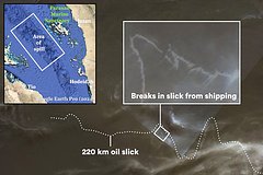 В Красном море обнаружили большое нефтяное пятно
